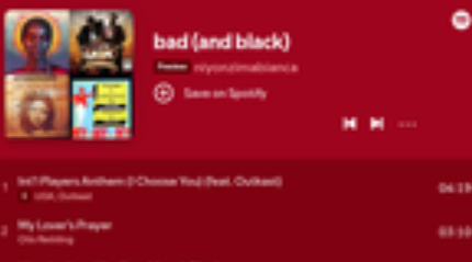 bad (and black) playlist